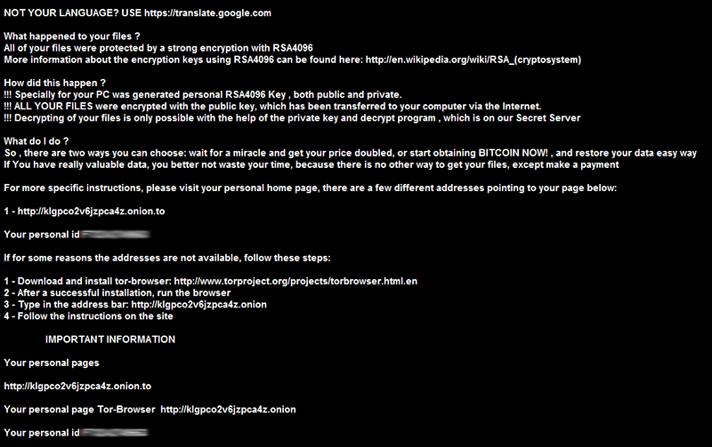 Fondo de pantalla establecido por el virus de .crypt Fondo de pantalla establecido por el virus de .crypt