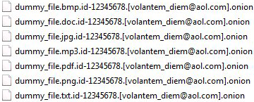 La vista de archivos afectados por ransomware Onion La vista de archivos afectados por ransomware Onion