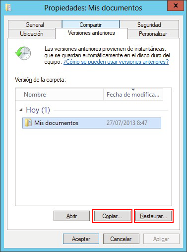 Versiones anteriores